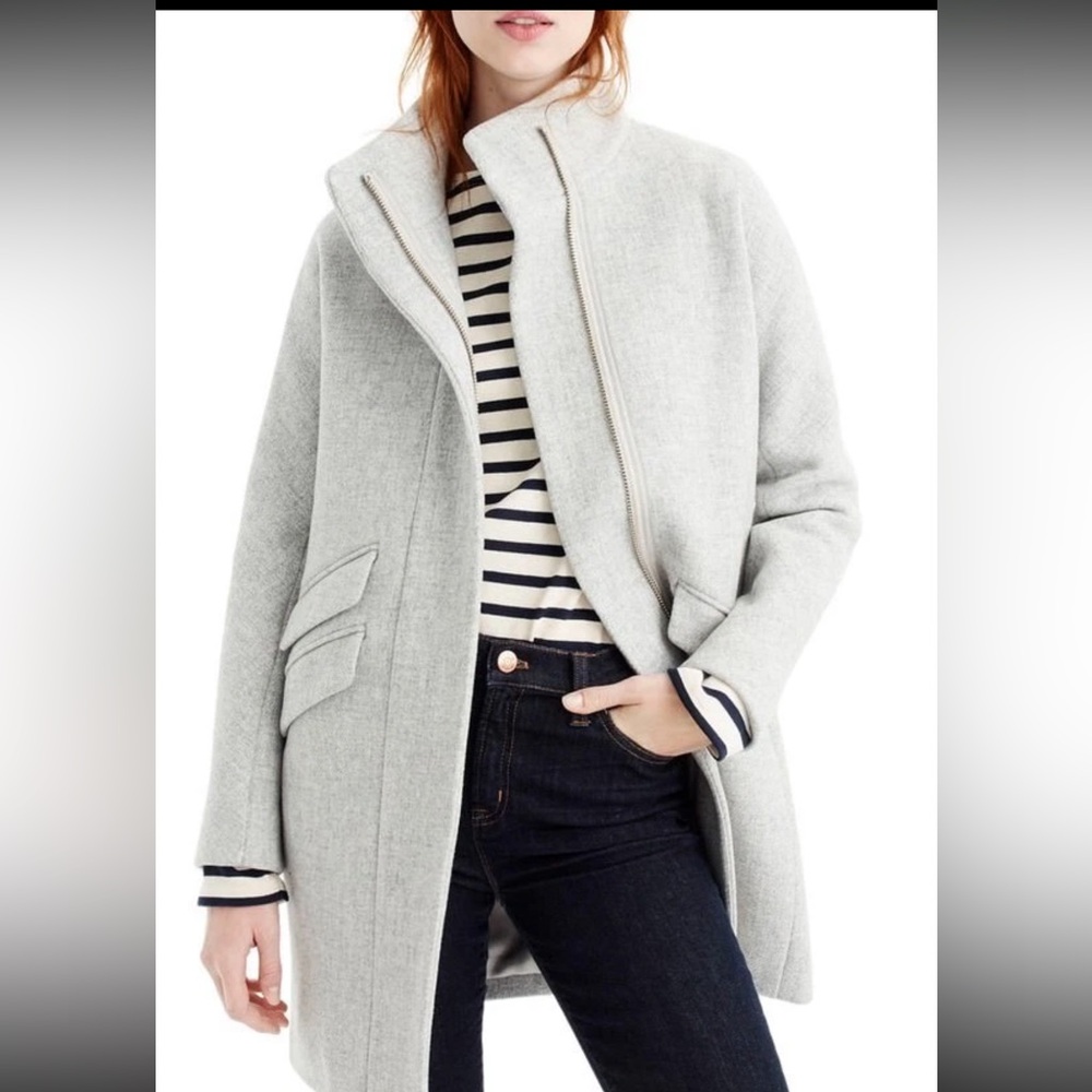 J.Crew Cocoon Coat in Italian Stadium-Cloth Wool